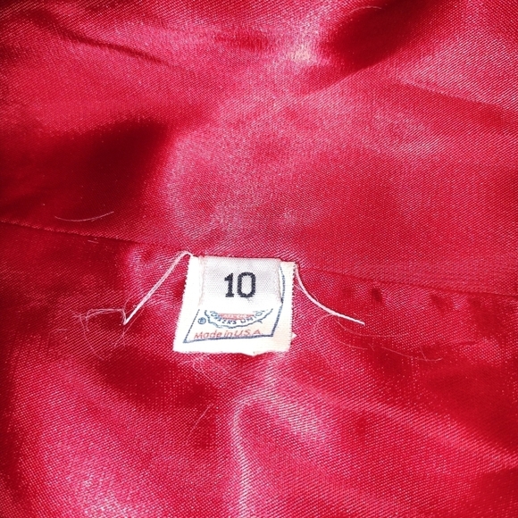 Evan Picone coat red and black 100 wool Size: 10 - Picture 5 of 7